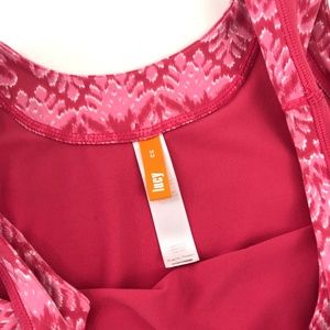 Lucy Tops - Lucy Coral Scoop Neck Yoga Workout Long Tank Lucy Tops - Lucy Coral Scoop Neck Yoga Workout Long Tank